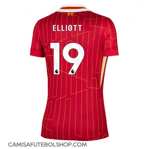 Camisa de time de futebol Liverpool Harvey Elliott #19 Replicas 1º Equipamento Feminina 2024-25 Manga Curta